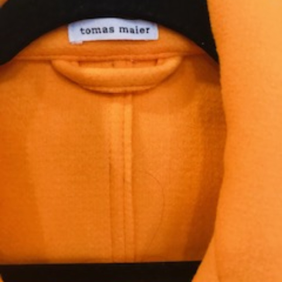 Tomas Maier Wool Caban Orange Jacket: Size 2  US - Picture 7 of 7